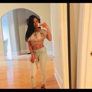 ✨ CLEARANCE-Forever 21 Floral Crop Top